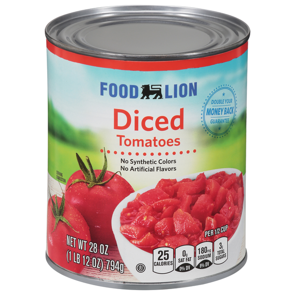 Canned & Jarred Vegetables Food Lion Tomatoes, Diced hero