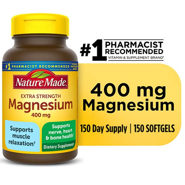 Vitamins & Supplements Nature Made Extra Strength Magnesium 400 mg Softgels hero