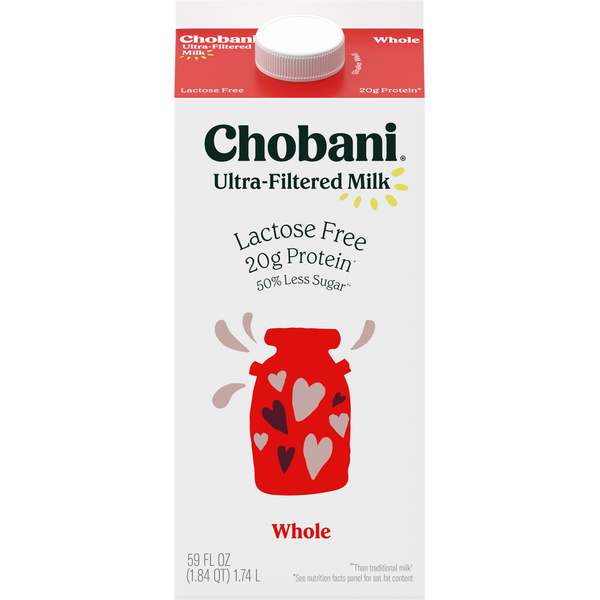 Milk Chobani Milk, Ultra-Filtered, Lactose Free, Whole hero