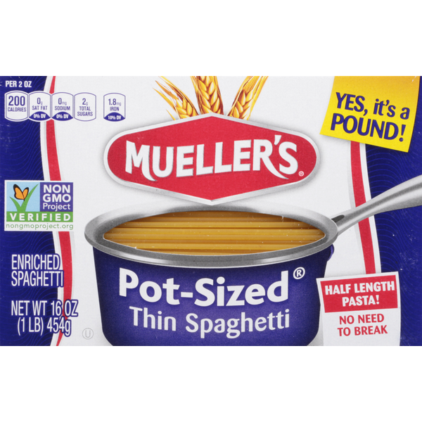 Dry Pasta Mueller's Thin Spaghetti hero