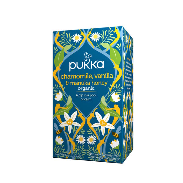 Tea Pukka Organic Herbal Tea Bags Chamomile Vanilla & Manuka Honey hero