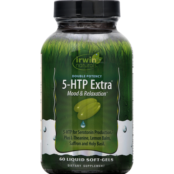 Vitamins & Supplements Irwin Naturals 5-HTP Extra, Double Potency, Liquid Soft-Gels hero