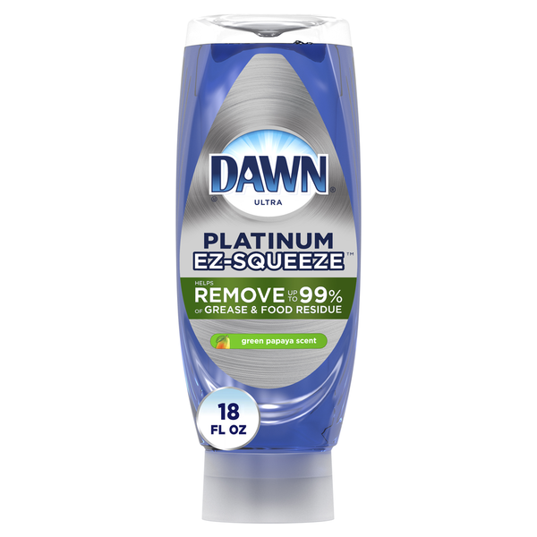 Cleaning Products Dawn EZ-Squeeze Platinum Liquid Dish Soap, Green Papaya hero