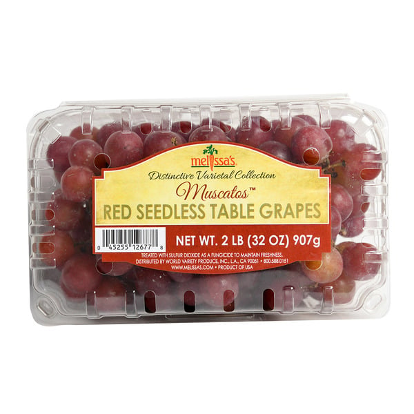 Fresh Fruits Melissa's Muscatos Red Seedless Table Grapes hero