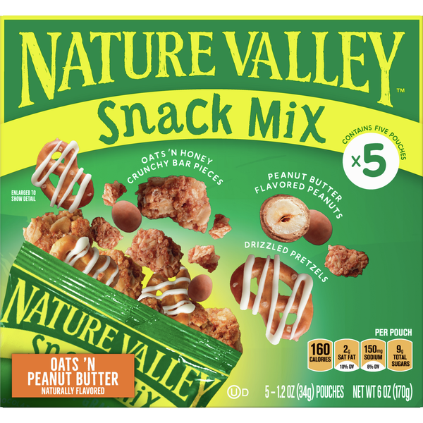 Energy & Granola Bars Nature Valley Crunchy Oats 'N Peanut Butter Snack Mix hero