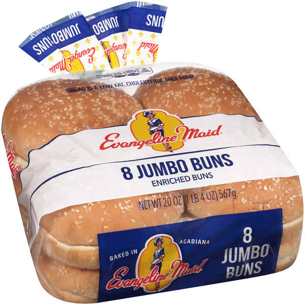 Buns & Rolls Evangeline Maid Jumbo Enriched Buns hero