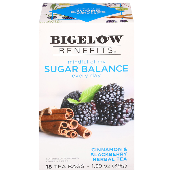 Tea Bigelow Benefits Cinnamon & Blackberry Herbal Tea,Tea Bags hero