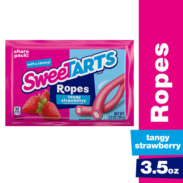 SweeTARTS Tangy Strawberry Soft & Chewy Ropes Sugar Candy hero