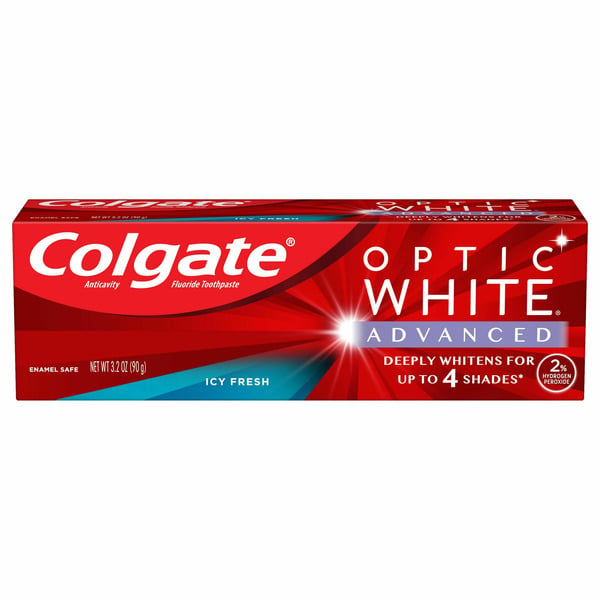 Oral Care Colgate Optic White Advanced Teeth Whitening Toothpaste, Icy Fresh hero