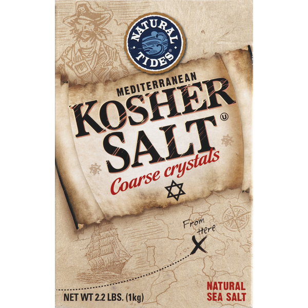 Spices & Seasonings Natural Tides Kosher Salt, Mediterranean, Coarse Crystals hero