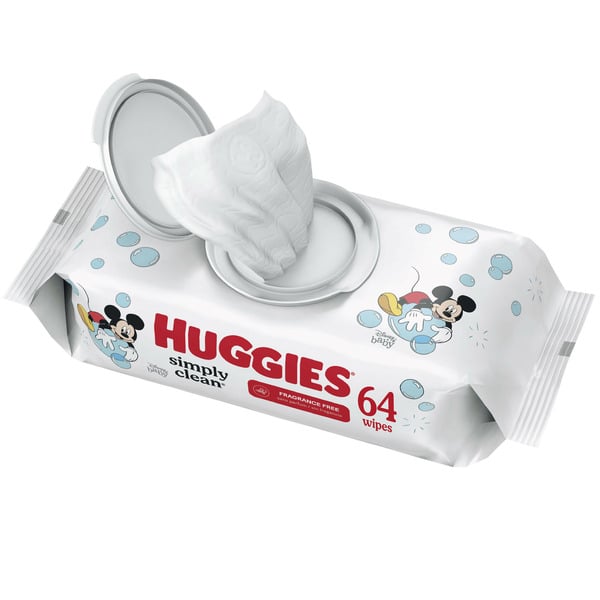 Cleaning Products Huggies Simply Clean Unscented Baby Wipes hero