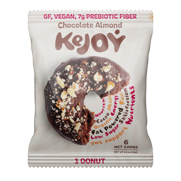 Frozen Breads & Doughs KeJoy Gluten Free Donut, Chocolate Almond, Nutrient Dense & Low Carb hero