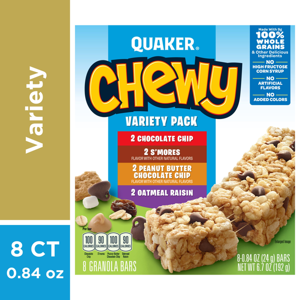 Energy & Granola Bars Quaker Granola Bars, Variety Pack, 8 Pack hero