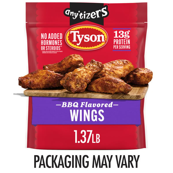 Frozen Meat & Seafood Tyson Honey BBQ Bone-In Chicken Wings Frozen hero