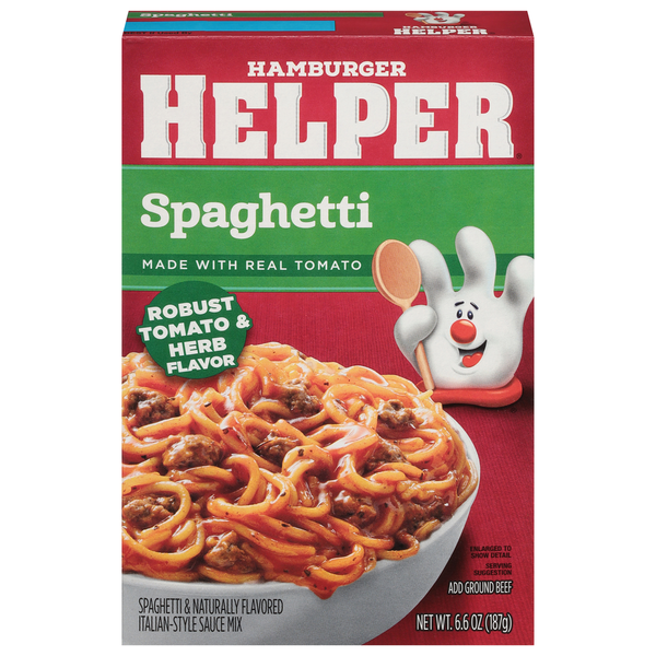 Dry Pasta Hamburger Helper Spaghetti, Robust Tomato & Herb Flavor hero