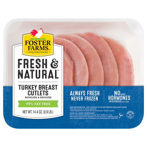 Packaged Poultry Foster Farms Turkey Breast Cutlets hero