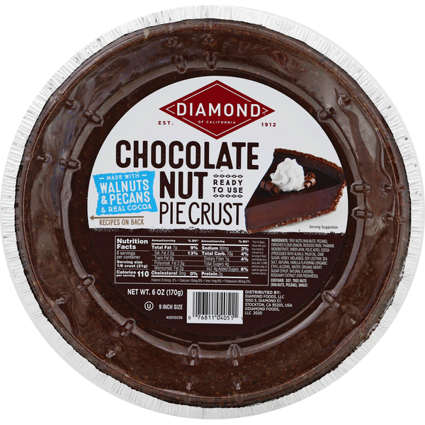 Doughs, Gelatins & Bake Mixes Diamond Pie Crust, Chocolate Nut, 9 Inch Size hero