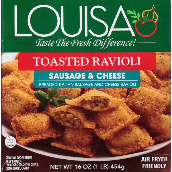 Frozen Meals Louisa Toasted Ravioli, Sausage & Cheese hero