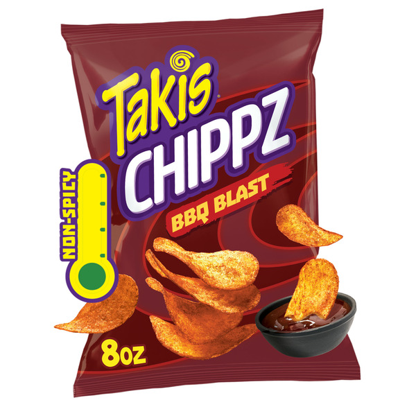 Takis Chippz BBQ Blast Thin-Cut Potato Chips Bag hero