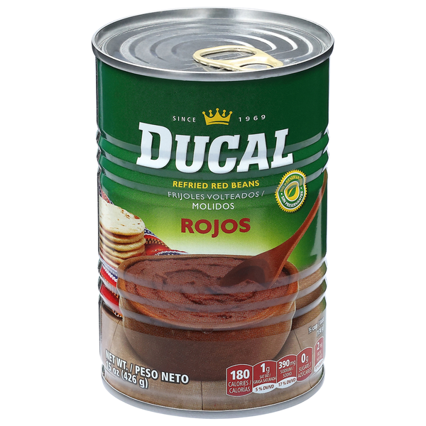 Canned Meat, Seafood & Beans Ducal Beans, Refried, Red hero