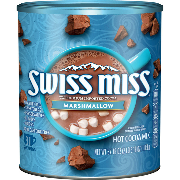 Cocoa & Drink Mixes Swiss Miss Cocoa Milk Chocolate Marshmallow Canister hero