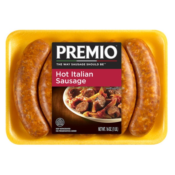 Lunch Meat Premio Sausage, Hot Italian hero