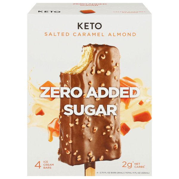 Ice Cream, Novelties & Ice Keto Foods Sea Salt Caramel Crunch Ice Cream Bar hero