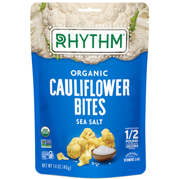 Fruit & Vegetable Snacks Rhythm Superfoods Sea Salt Cauliflower Bites hero