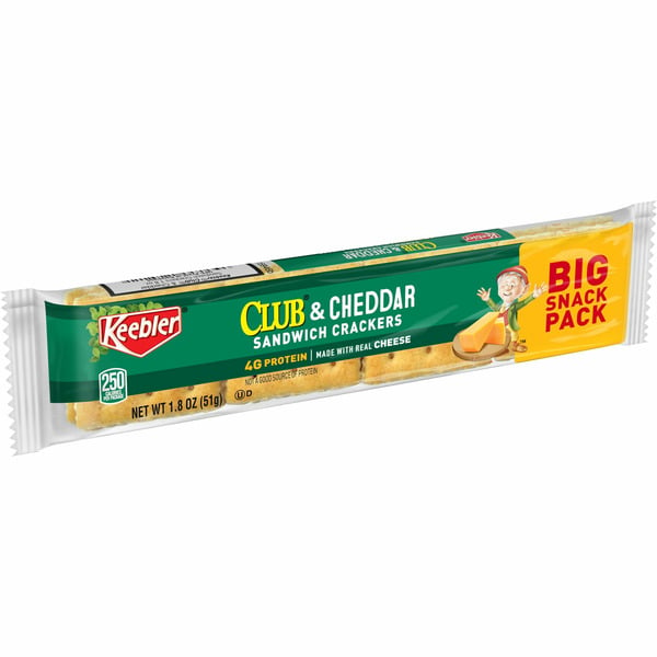 Pantry Keebler Sandwich Crackers, Single Serve Snack Crackers, Club and Cheddar hero