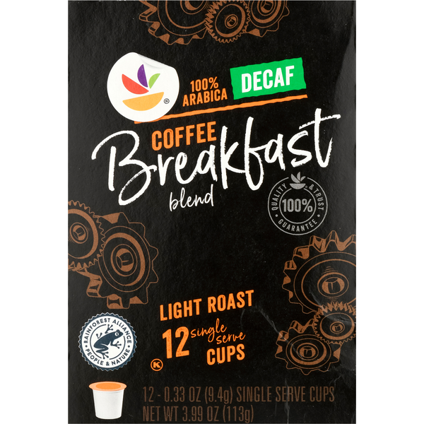 Coffee Store Brand Coffee, 100% Arabica, Decaf, Light Roast, Breakfast Blend, Single Serve Cups hero