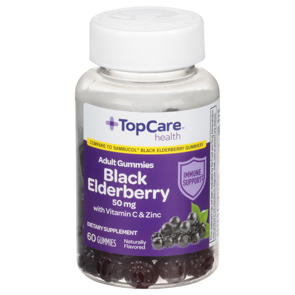 Vitamins & Supplements TopCare Black Elderberry, 50 mg, Adult, Gummies hero