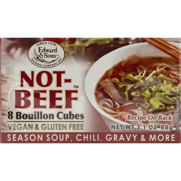 Soup, Broth & Bouillon Edward & Sons Bouillon Cubes, Not-Beef hero