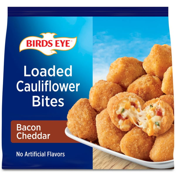 Frozen Meals Birds Eye Bacon Cheddar Loaded Cauliflower Bites, Frozen Snacks hero