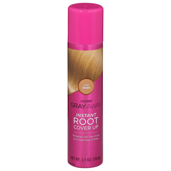 Gray Away Hair Color Spray, Temporary, Light Brown hero