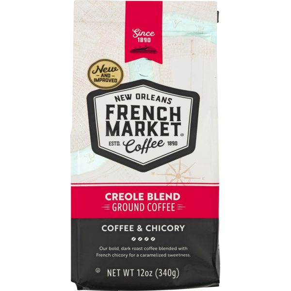 Coffee French Market Coffee & Chicory, Ground, Dark Roast, Creole Blend hero