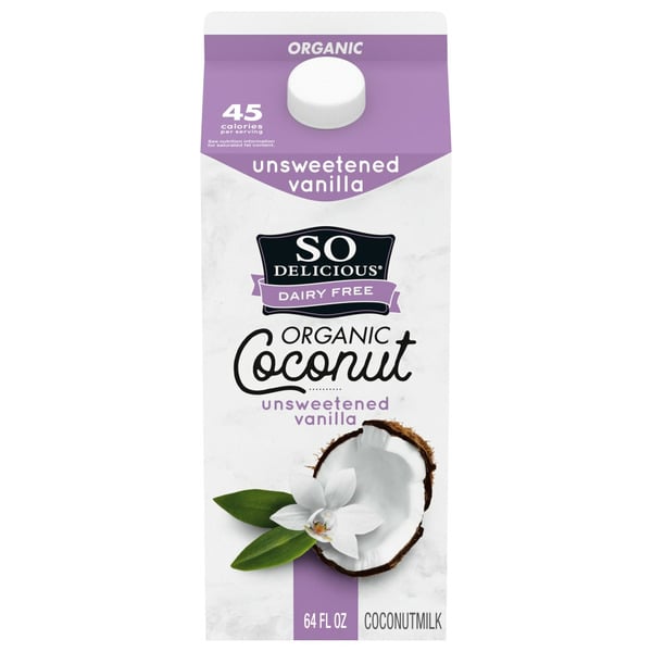 Dairy Alternatives So Delicious Dairy Free UHT Unsweetened Vanilla Coconut Milk hero