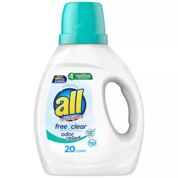 Air Fresheners & Candles all Liquid Laundry Detergent, Free Clear with Odor Relief, 20 Loads hero