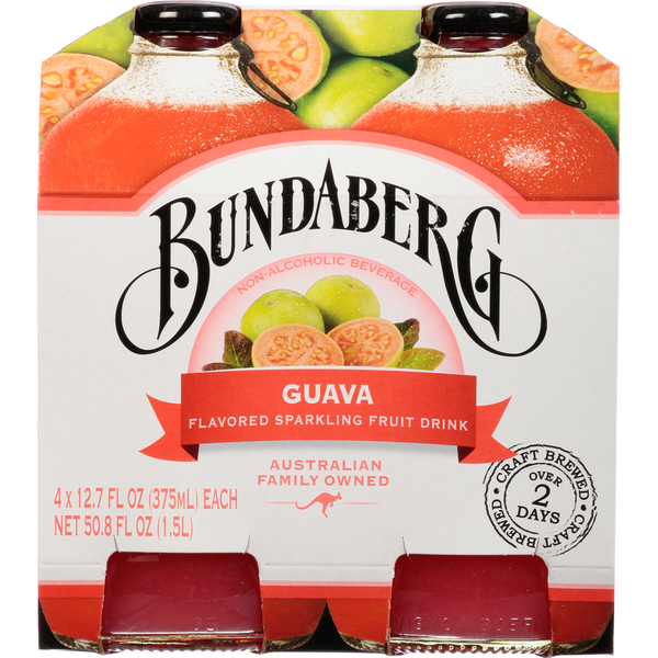 Soft Drinks Bundaberg Sparkling Fruit Drink, Guava Flavored hero