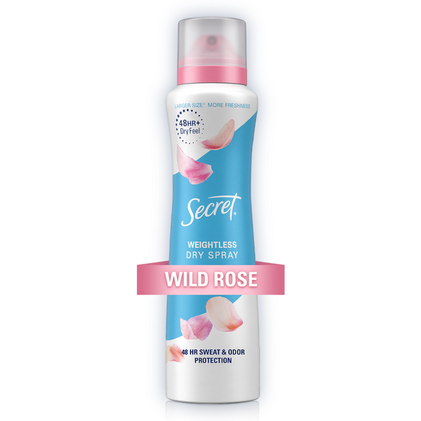 Deodorants Secret Dry Spray Antiperspirant Deodorant, Wild Rose and Argan Oil hero