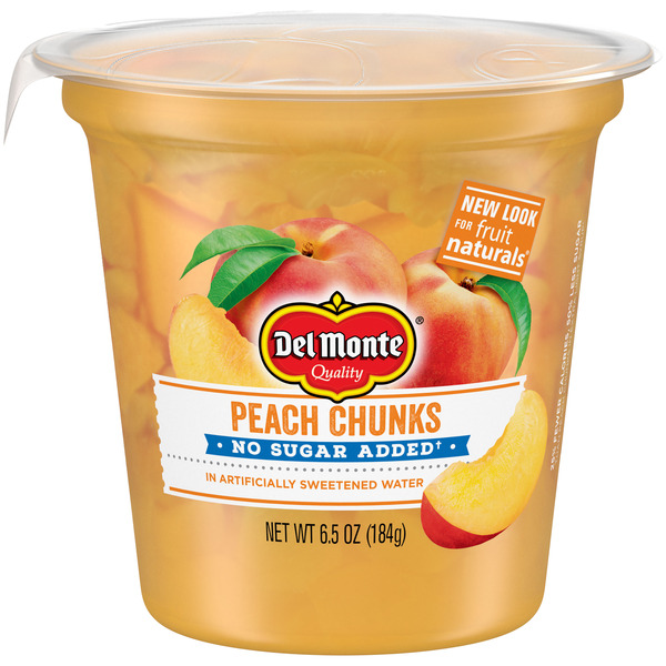 Canned Fruit & Applesauce Del Monte Peach Chunks, No Sugar Added hero