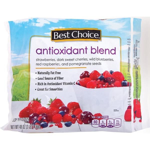 Energy & Sports Drinks Best Choice Antioxidant Blend Strawberries, Pitted Dark Sweet Cherries, Wild Blueberries, Raspberries & Pomegranate Arils hero