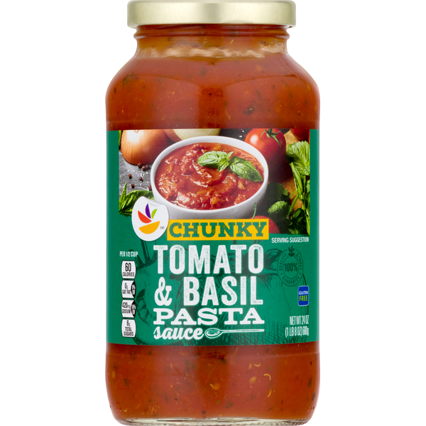 Pasta Sauce Store Brand Pasta Sauce, Tomato & Basil, Chunky hero