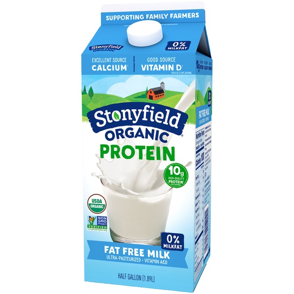 Milk Stonyfield Organic Fat Free Milk hero