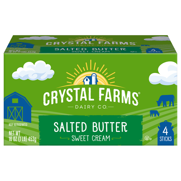 Butter Crystal Farms Butter, Salted, Sweet Cream hero