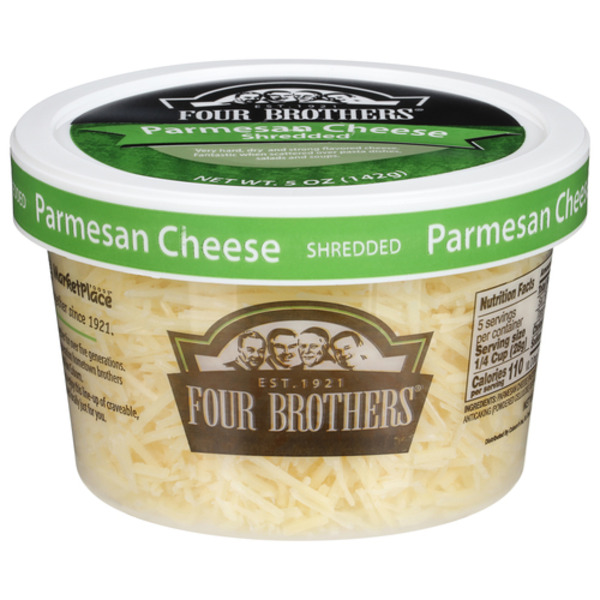 Specialty Cheeses Four Brothers Four Brother Parmesan Shredded Cheese hero