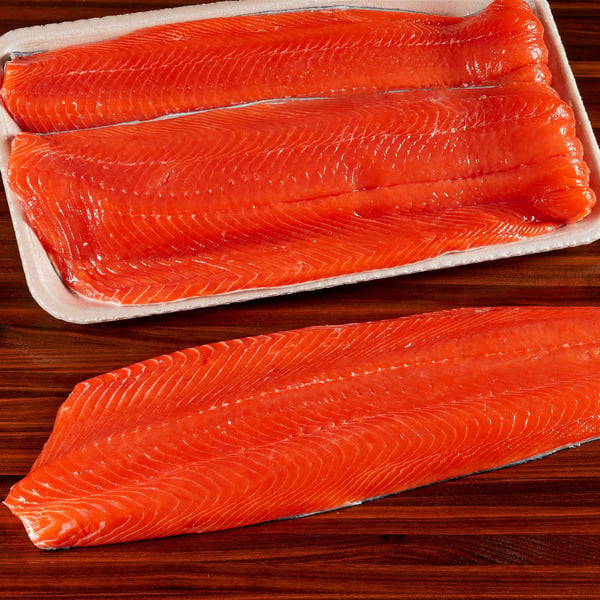 Seafood Kirkland Signature Kirkland Signature Wild Sockeye Salmon, Skin on Boneless Fillet hero