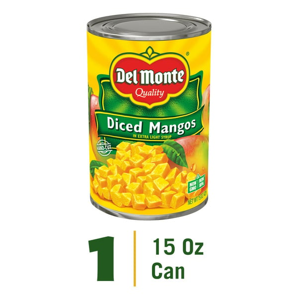 Canned Fruit & Applesauce Del Monte Quality Diced Mangos in Extra Light Syrup hero