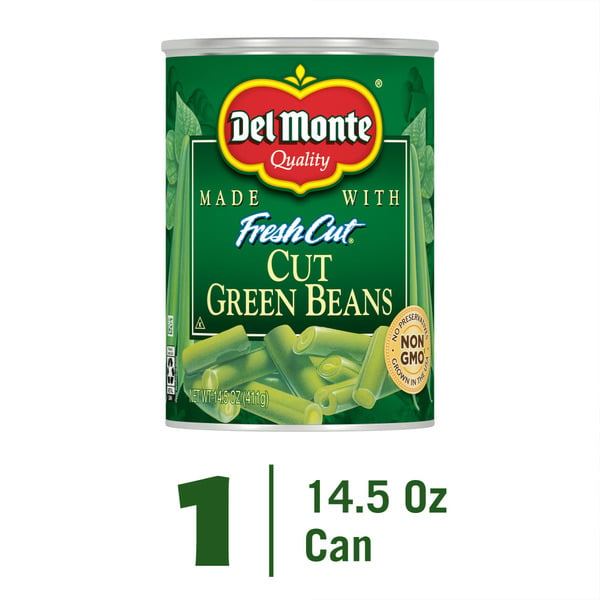 Canned/Jarred Vegetables Del Monte FRESH CUT Green Beans Canned Vegetables hero