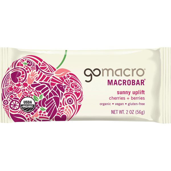 Protein & Meal Replacements GoMacro MacroBar, Cherries + Berries hero