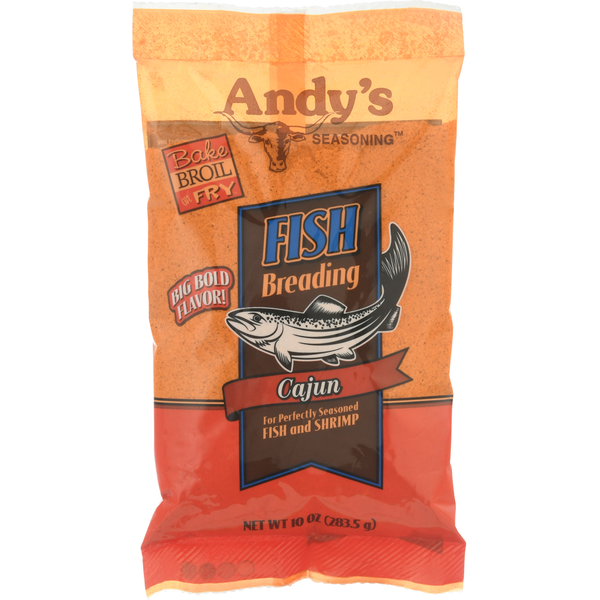 Marinades & Meat Preparation Andy's Seasoning Fish Breading, Cajun hero